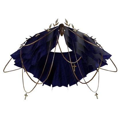 Blue Ornate Royal Veil