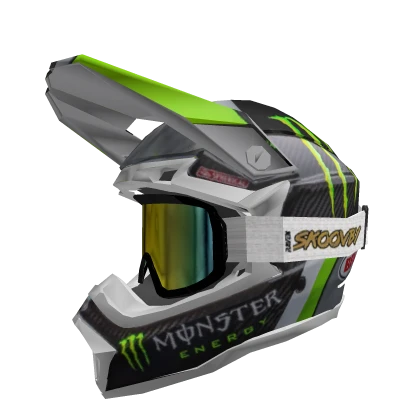 Clean Monster Motorcross Helmet
