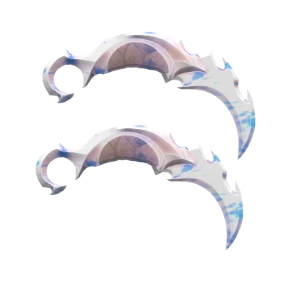 Holdable Dual Karambit - Illumina Meta Silver
