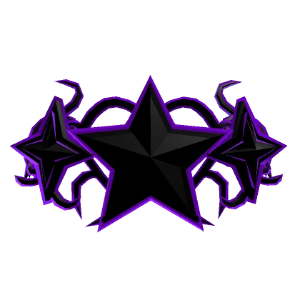 Dark Purple Star Cyber Sigil Crown