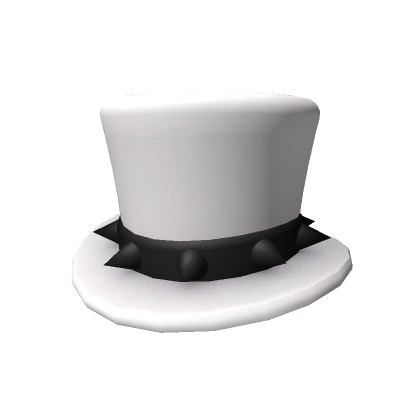 White Spikey Top Hat