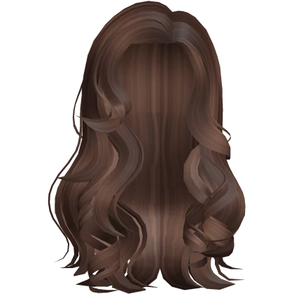 Long Messy Wavy Beach Soft Blow Out Hair In Brown
