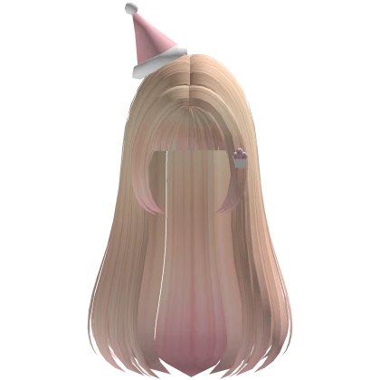 ꒰ ♡ ꒱ Blonde hair w/ rose w/ birthday hat