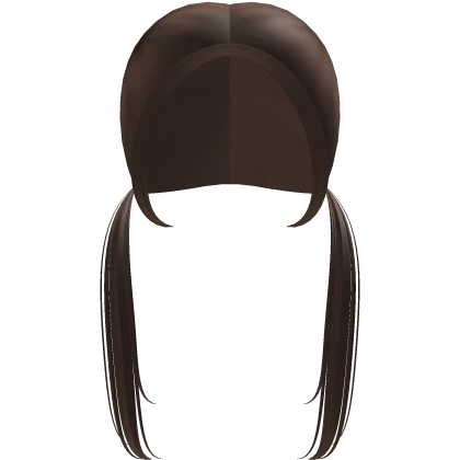 ♡ Cutesy Low Straight Pigtails In Brown