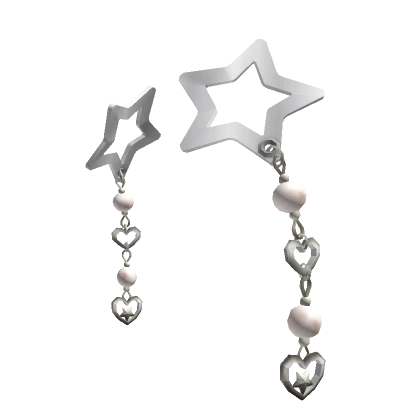 Silver Heart Charm Starclips