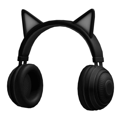 Kitty Ear Headphones Black