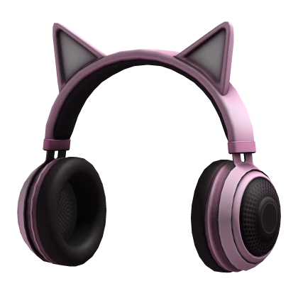 Kitty Ear Headphones Dark Pink