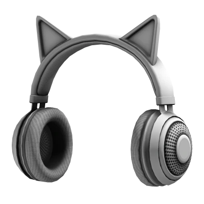 Kitty Ear Headphones Light White