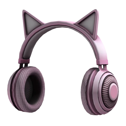 Kitty Ear Headphones Light Pink