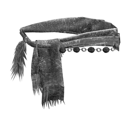 White Light Grey Emo Ornamental Waist Cloth Scarf
