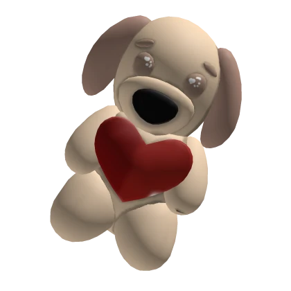 ♡ Cute puppy with a red Heart ♡