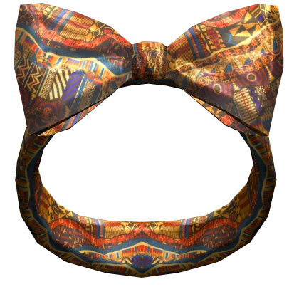 Silky Bow Head Wrap In Orange Vintage