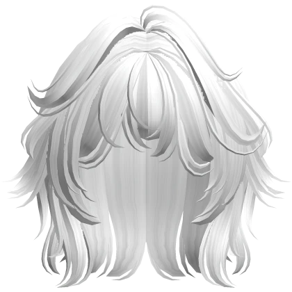 Cute Fluffy Anime Short Wolf Cut (White)