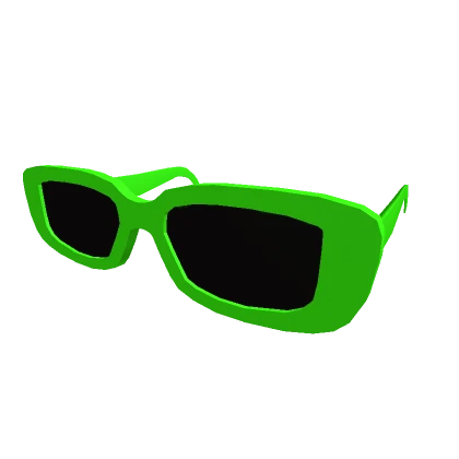 Rounded Y2K Green Glasses