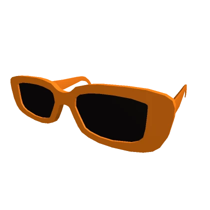 Rounded Y2K Orange Glasses