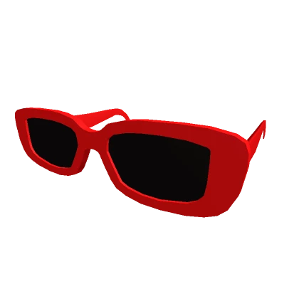 Rounded Y2K Red Glasses