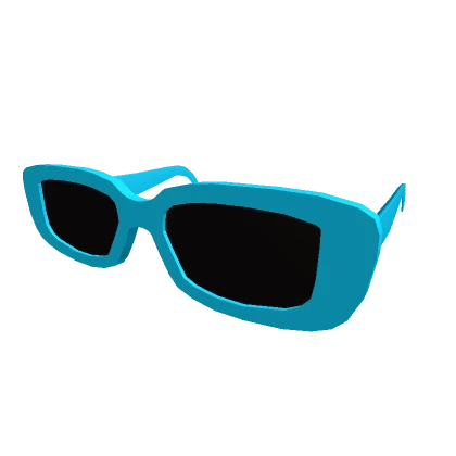 Rounded Y2K Sky Blue Glasses