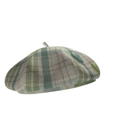 igari green twee beret hat