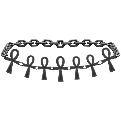 Ankh Goth Metal Belt in Silver 1.0
