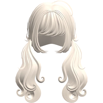 ♡ : soft pretty low pigtails in beige