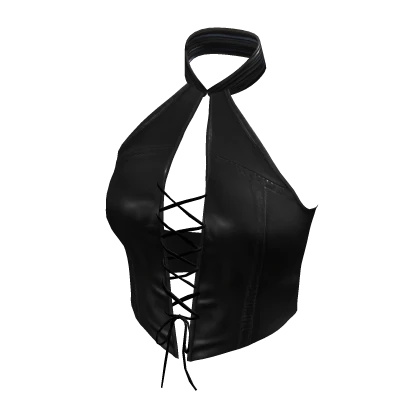 Leather Crop Top (Black)