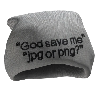 God Save Me White Beanie