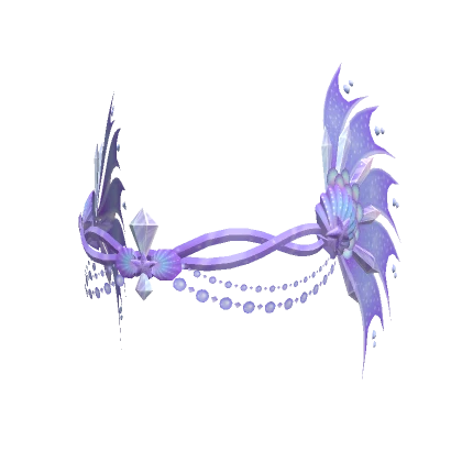 Crystal Fins Mermay Headpiece in Purple