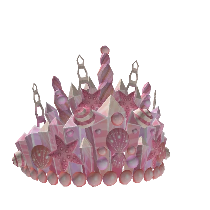 Crystal Mermaid Tiara in Pink Coral