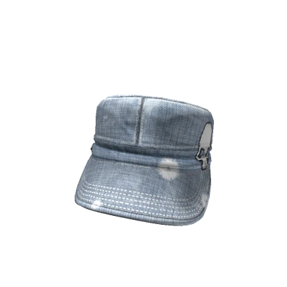 Denim Skull Cadet Cap Y2K