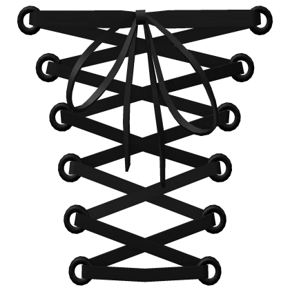 black goth tied corset