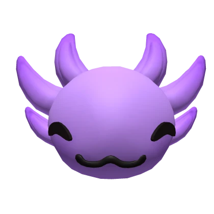 Cute Purple Axolotl Head