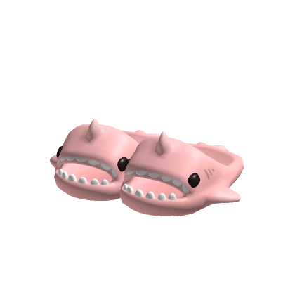 3.0 Red Pastel Shark Slippers