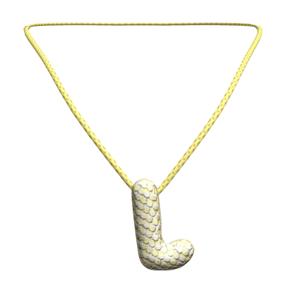 Preppy Bubble Initial Necklace L 3.0 Gold