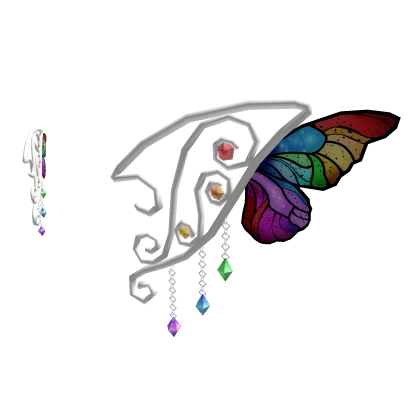 White Wire Fairy Ears - Rainbow