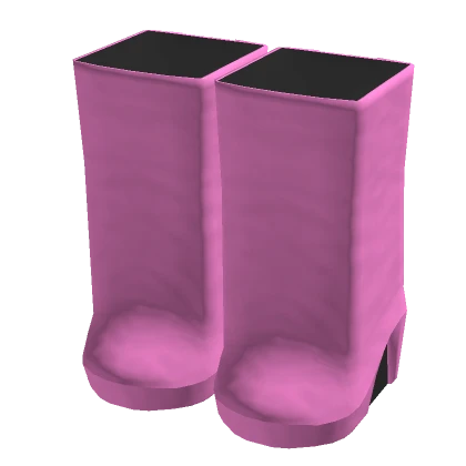 3.0 Goth Latex Thigh Boots - Pink