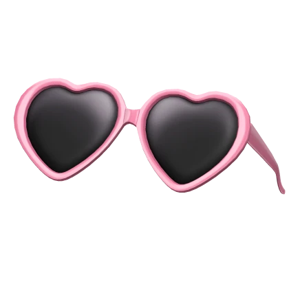 Pink Raised Cute Heart Shades