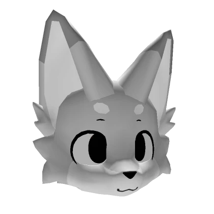 White Happy Kemono Fox (Raised Eyebrow)