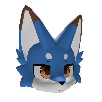 Dark Blue Kemono Fox (Colored Eyes)