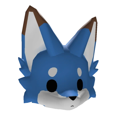 Dark Blue Cartoon Kemono Fox