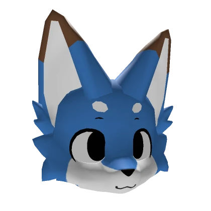 Dark Blue Happy Kemono Fox (Raised Eyebrow)