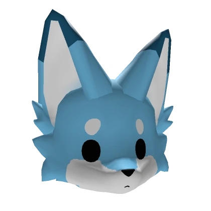 Light Blue Cartoon Kemono Fox