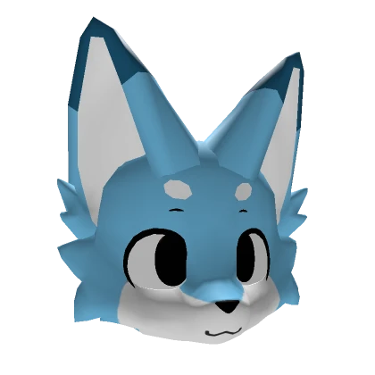 Light Blue Happy Kemono Fox (Raised Eyebrow)