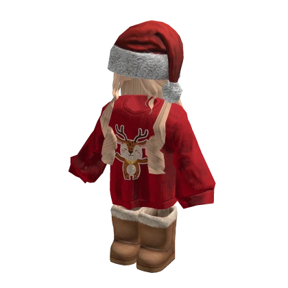 Cheap Oversized Christmas Outfit w/ Blonde Hair