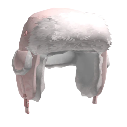 Pastel Pink / White Winter Ushanka