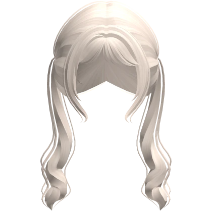 ♡ :  cute wispy swirly low pigtails beige