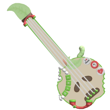 ♡ Cute Retro Harajuku Pastel Green Apple Guitar 🍏