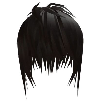 Dark Brown Unkept Emo Vkei Anime Hairstyle