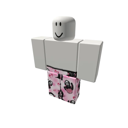 scream pejamas pants pink