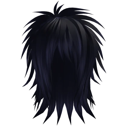 unkept emo gothic scene hair (blue)