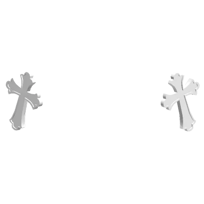 White Cross Hair Clips